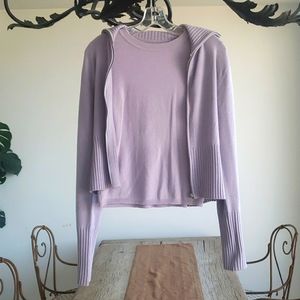 CAbi Lavender Sweater Set